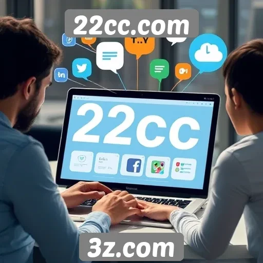 Exploração das funcionalidades interativas do 22cc.com